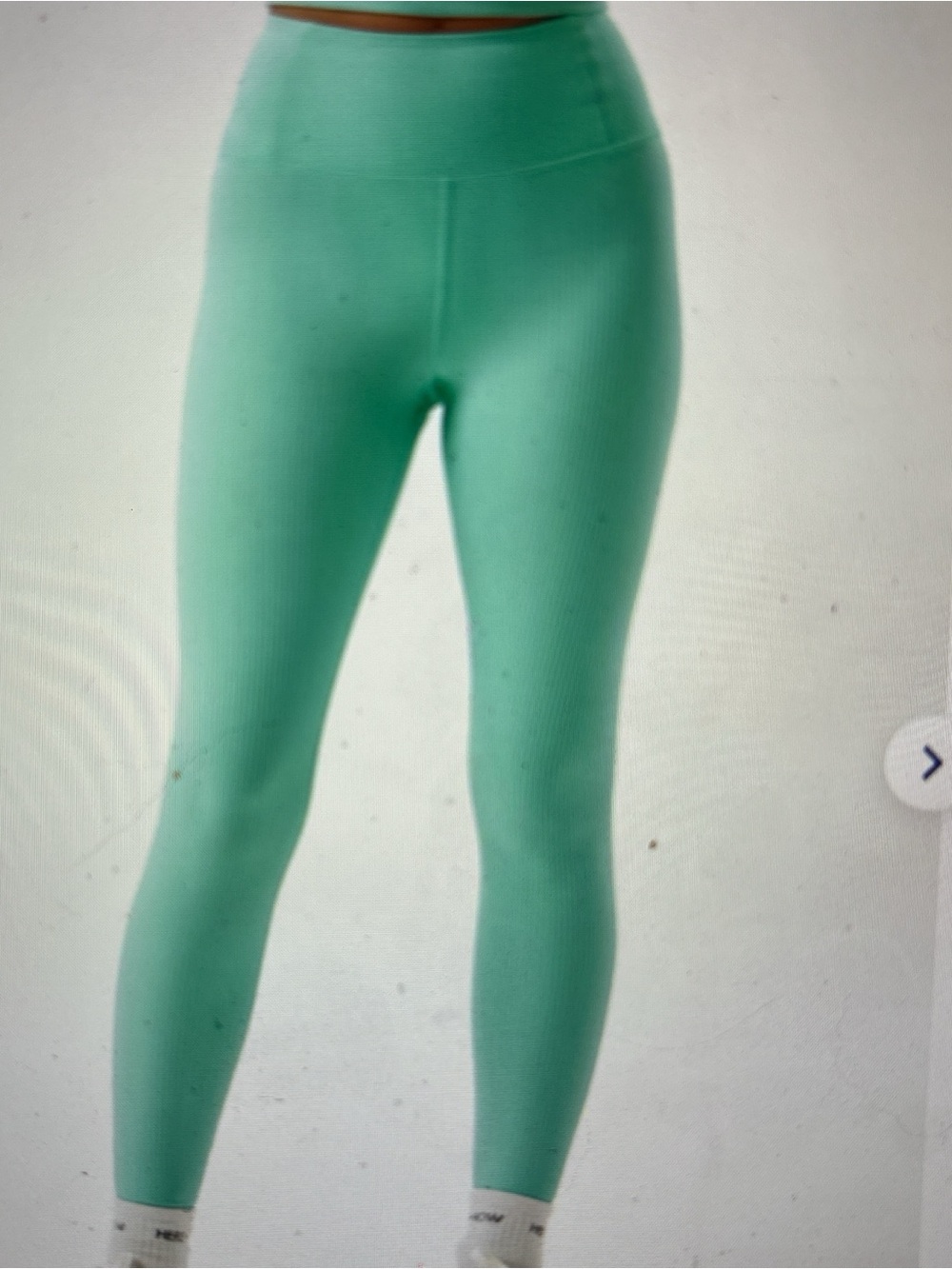 girlfriend collective Breeze Rib Mint Green Active Leggings - S